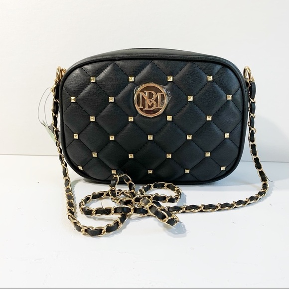 Badgley Mischka black vegan crossbody NWT - Picture 1 of 7